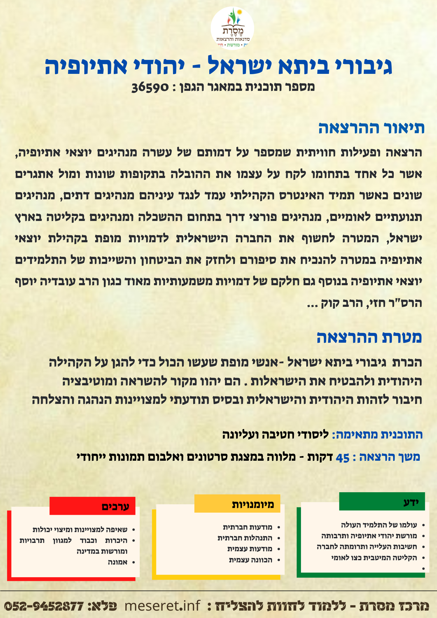 סיליבוס גיבורי ביתא ישראל (גיבורים יוצאי אתיופיה) - 36590
